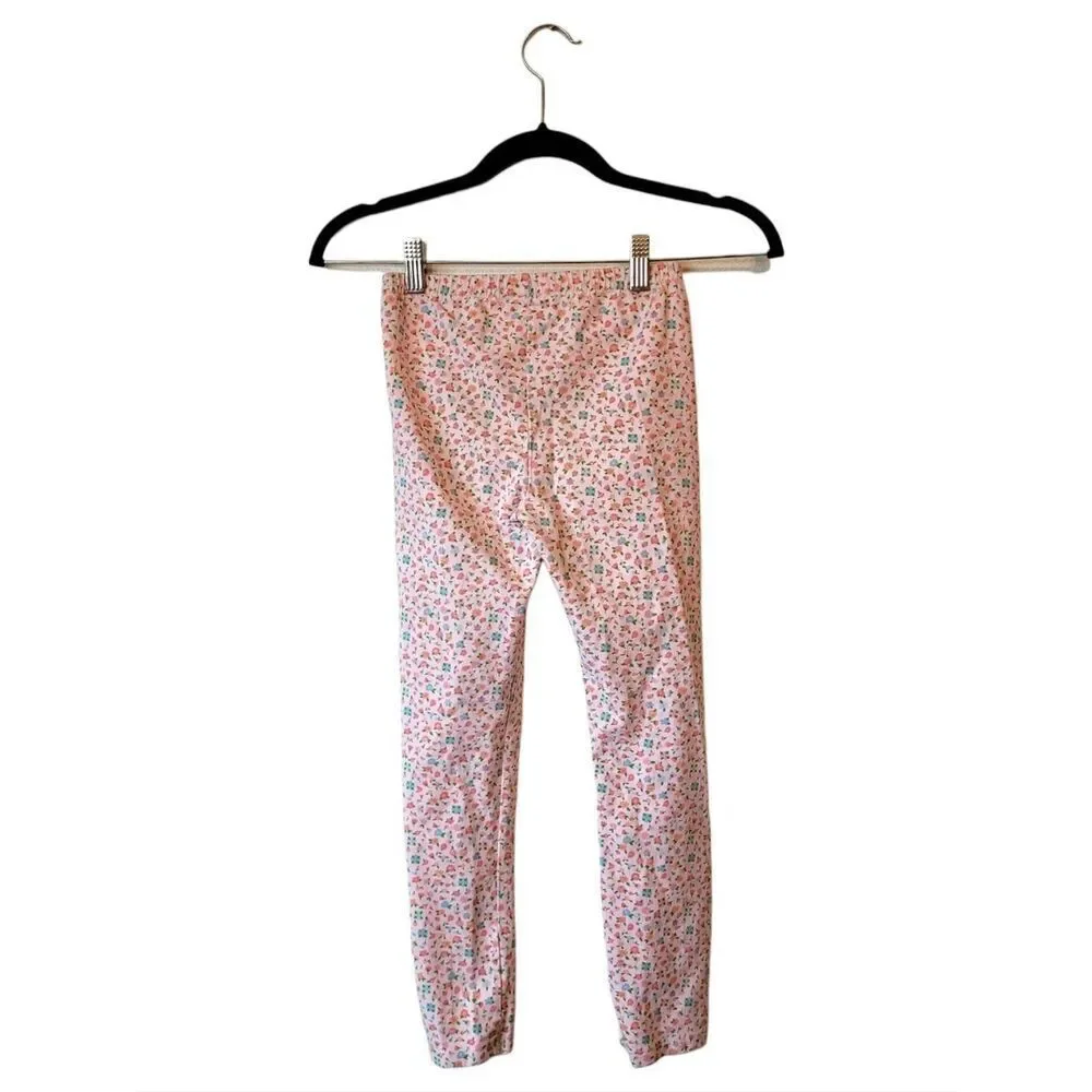The Beaufort Bonnet Company Girl's Pink Floral Cotton Leggings Size 8